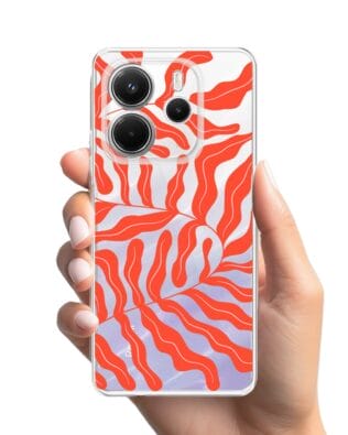 Etui do Xiaomi Redmi Note 14 5G przeźroczyste, silikonowe Flexi, rafa koralowa