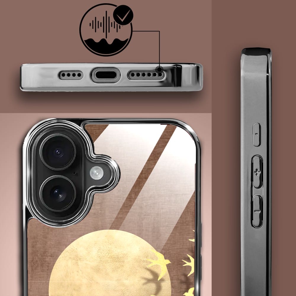 Etui do iPhone 16 IBIZU Elite Glass z MagSafe Magia Azji, Taniec jaskółek, czarne - obrazek 4