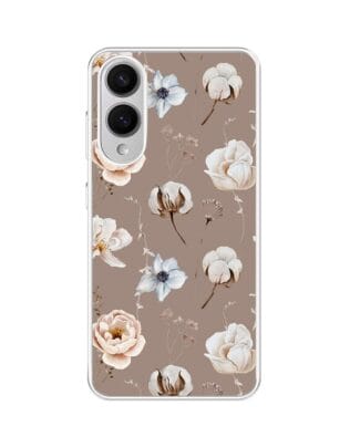 Etui do Samsung Galaxy S25 Edge z MagSafe przeźroczyste, silikonowe Flexi, akwarelowe kwiatki