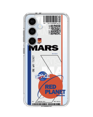 Etui do Samsung Galaxy S24 FE przeźroczyste, silikonowe Flexi, bilet na Mars