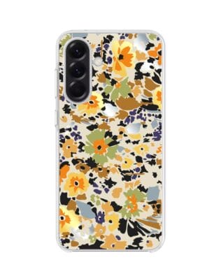 Etui do Samsung Galaxy A56 5G z MagSafe przeźroczyste, silikonowe Flexi, malowane kwiatki