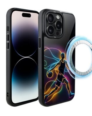 Etui do iPhone 14 Pro IBIZU DropGuard Matt z MagSafe, #ElectroMove, Duch koszykówki