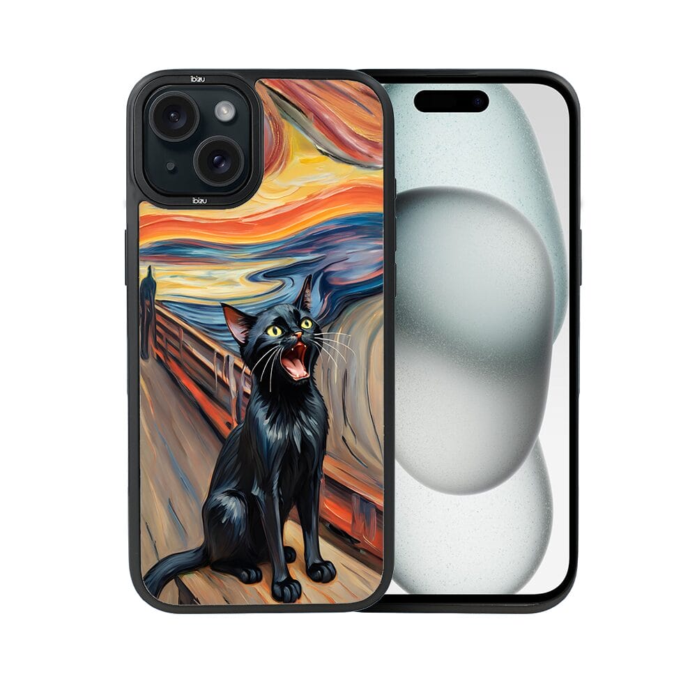Etui do iPhone 15 IBIZU DropGuard Matt z MagSafe, Edvard Munch, krzyk kota - obrazek 2