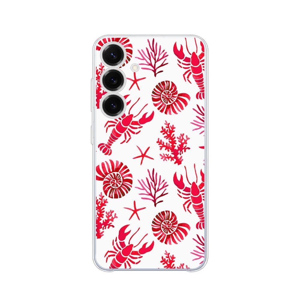 Etui do Samsung Galaxy S25 przeźroczyste, silikonowe Flexi, krab, muszle