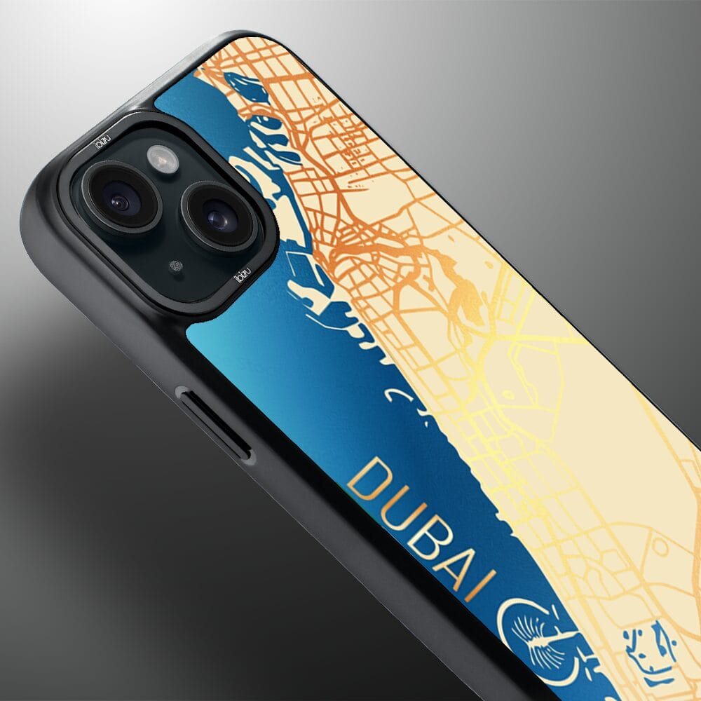 Etui do iPhone 15 IBIZU DropGuard Matt z MagSafe, Mapy Świata, Dubai - obrazek 4