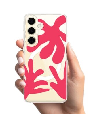 Etui do Samsung Galaxy S24 z MagSafe przeźroczyste, silikonowe Flexi, rafa