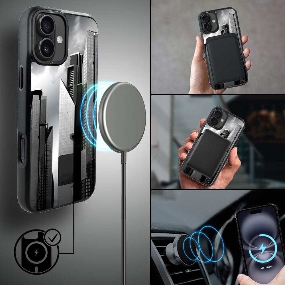 Etui do iPhone 16 IBIZU DropGuard Matt z MagSafe, Noir City, Manhattan - obrazek 8