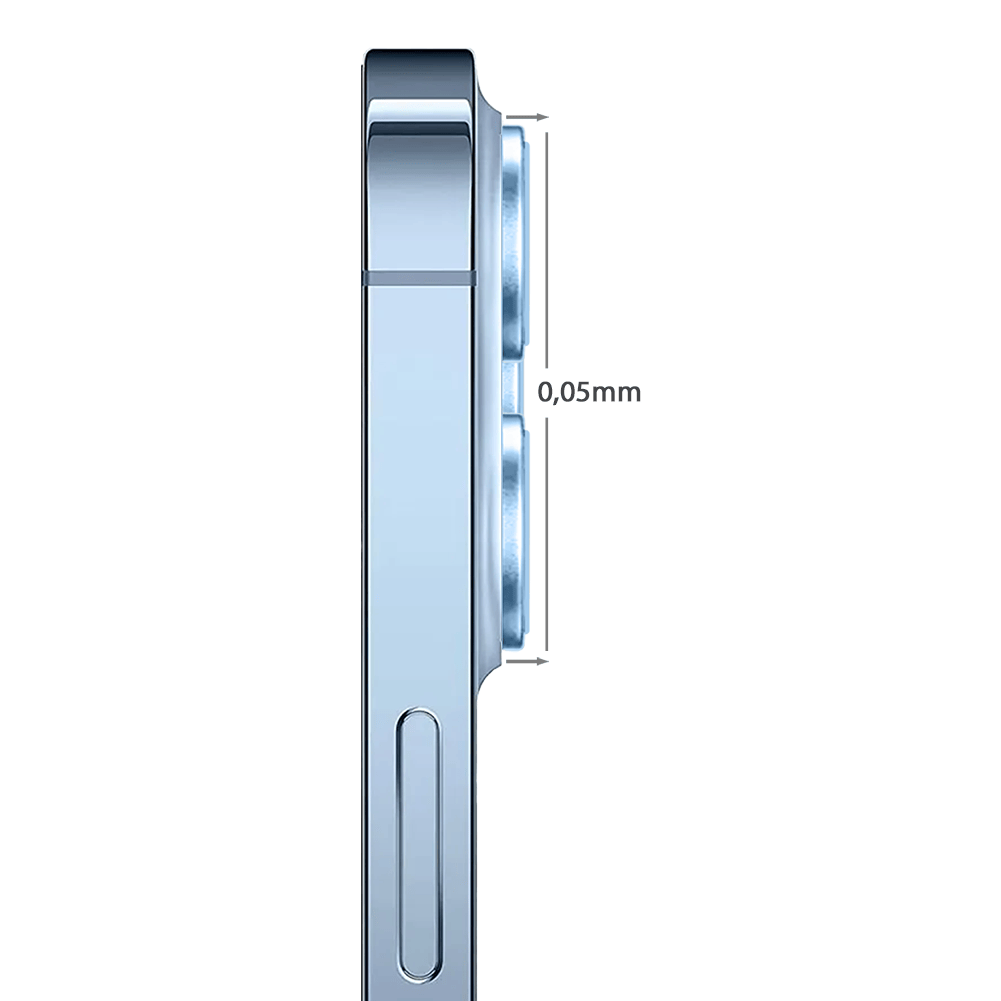 Metalowa osłona obiektywu aparatu ze szkła hartowanego 9H do iPhone 13 Pro, 1 zestaw, górski błękit - obrazek 3