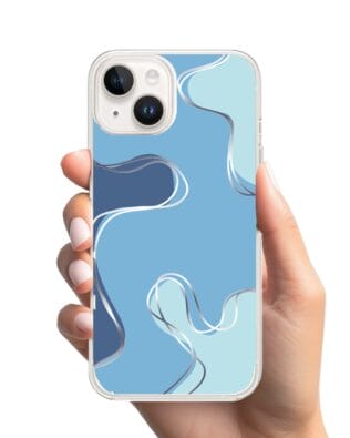 Etui do iPhone 14 Plus przeźroczyste, silikonowe Flexi, spokój oceanu