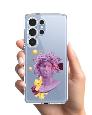 Etui do Samsung Galaxy S25 Ultra przeźroczyste, silikonowe Flexi, antyczna figura