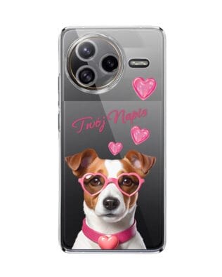 Etui do Xiaomi POCO F7 Ultra przeźroczyste, silikonowe Flexi, Puppy Love, pies rasy Jack Russell Terrier