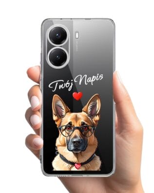Etui do Xiaomi POCO X7 Pro przeźroczyste, silikonowe Flexi, Puppy Love, pies rasy Owczarek Niemiecki