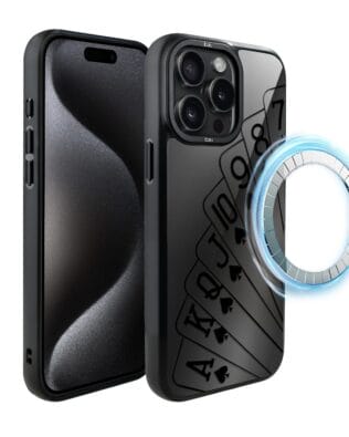 Etui do iPhone 15 Pro Max IBIZU DropGuard Matt z MagSafe, Midnight, Karty do gry