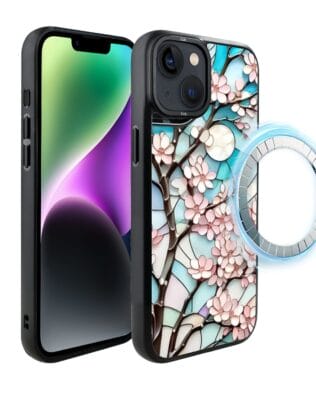 Etui do iPhone 14 Plus IBIZU DropGuard Matt z MagSafe, Barwy Szkła, Księżycowa Wiśnia