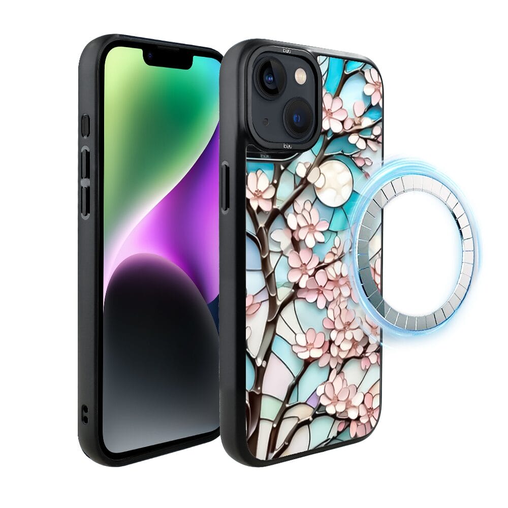 Etui do iPhone 14 Plus IBIZU DropGuard Matt z MagSafe, Barwy Szkła, Księżycowa Wiśnia