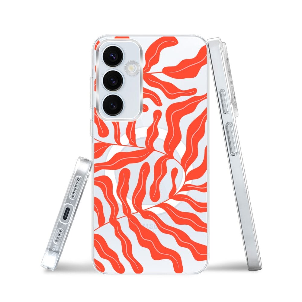 Etui do Samsung Galaxy A55 5G z MagSafe przeźroczyste, silikonowe Flexi, rafa koralowa - obrazek 3