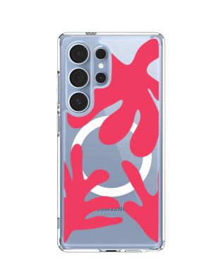 Etui do Samsung Galaxy S25 Ultra z MagSafe przeźroczyste, silikonowe Flexi, rafa