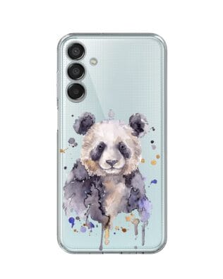 Etui do Samsung Galaxy M15 5G przeźroczyste, silikonowe Flexi, Akwarelowe Zoo, Panda