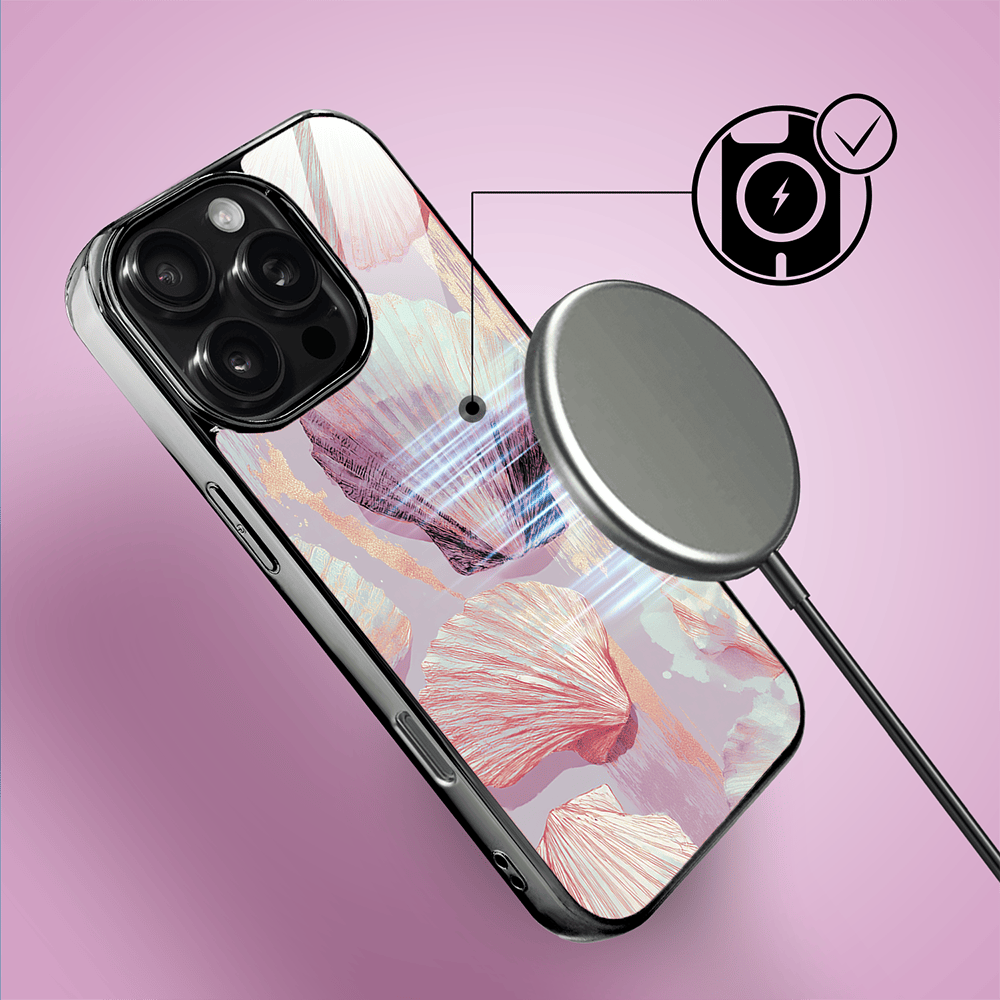 Etui do iPhone 16 Pro Max IBIZU Elite Glass z MagSafe Morze, Perłowa muszla, czarne - obrazek 7