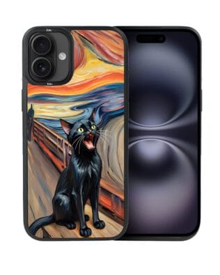 Etui do iPhone 16 Plus IBIZU DropGuard Matt z MagSafe, Edvard Munch, krzyk kota