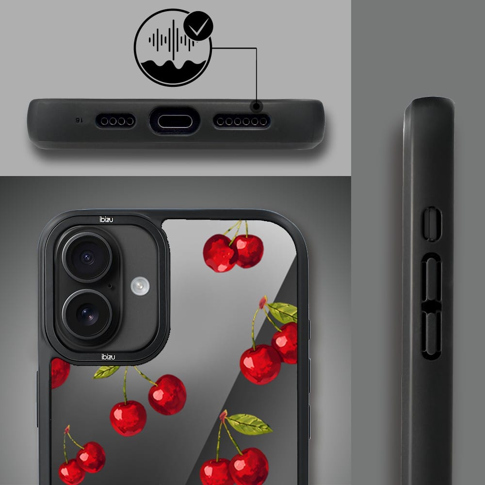 Etui do iPhone 16 IBIZU DropGuard Matt z MagSafe, Midnight, Wiśniowa noc - obrazek 6