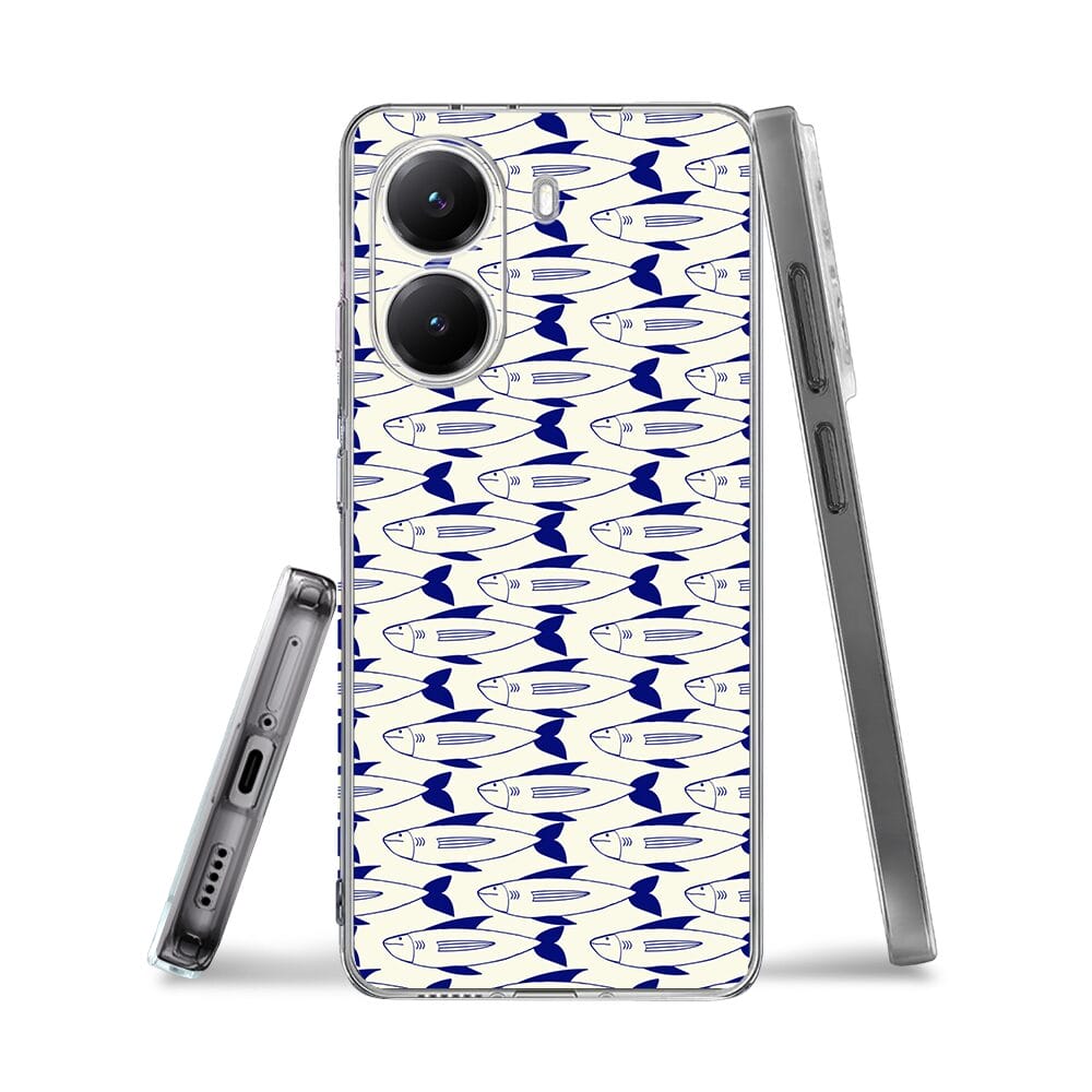 Etui do Xiaomi POCO X7 Pro przeźroczyste, silikonowe Flexi, pływające rybki - obrazek 3