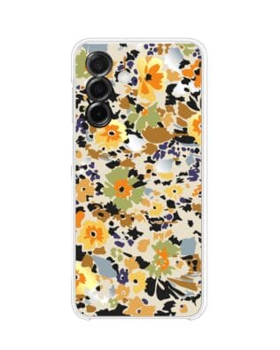 Etui do Samsung Galaxy A26 5G przeźroczyste, silikonowe Flexi, malowane kwiatki