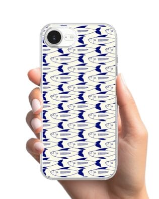 Etui do iPhone 16e przeźroczyste, silikonowe Flexi, pływające rybki