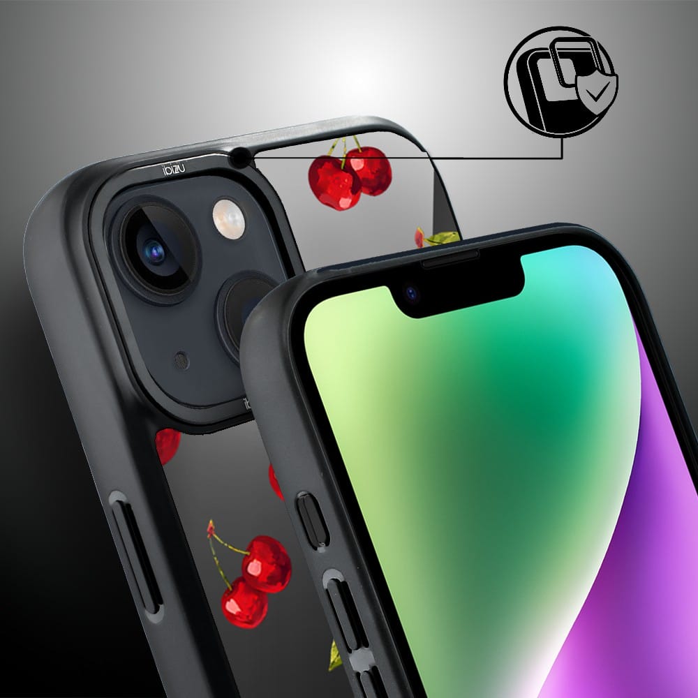 Etui do iPhone 14 IBIZU DropGuard Matt z MagSafe, Midnight, Wiśniowa noc - obrazek 3