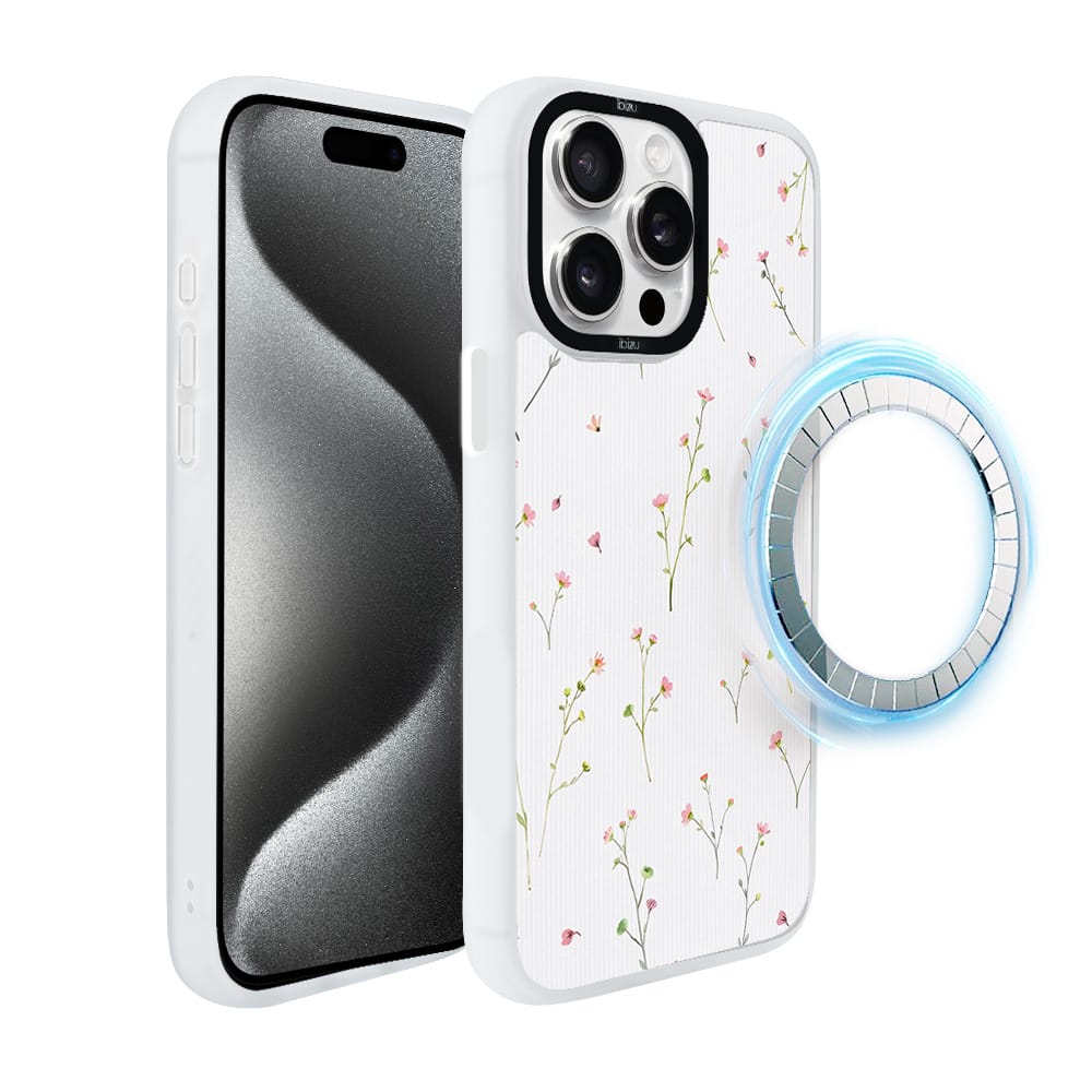 Etui do iPhone 15 Pro IBIZU DropGuard Matt z MagSafe, Pastel Bloom, Polna fantazja