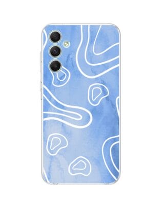 Etui do Samsung Galaxy A34 5G przeźroczyste, silikonowe Flexi, morski wzór