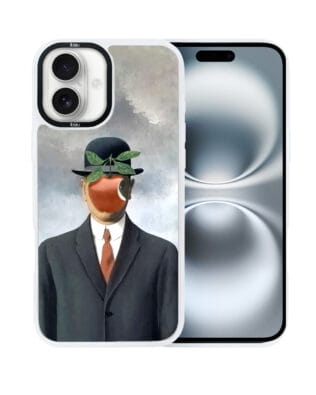 Etui do iPhone 16 Plus IBIZU DropGuard Matt z MagSafe, Rene Magritte, syn człowieczy