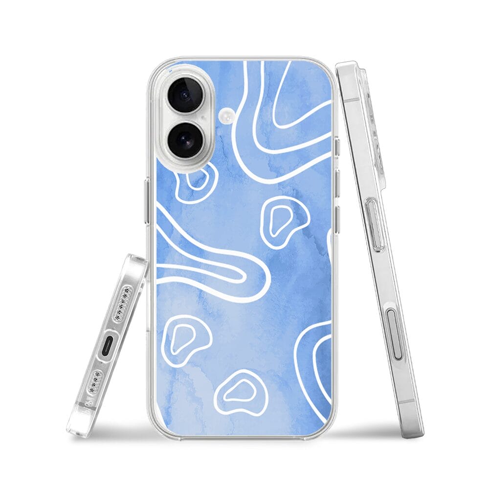 Etui do iPhone 16 przeźroczyste, silikonowe Flexi, morski wzór - obrazek 3