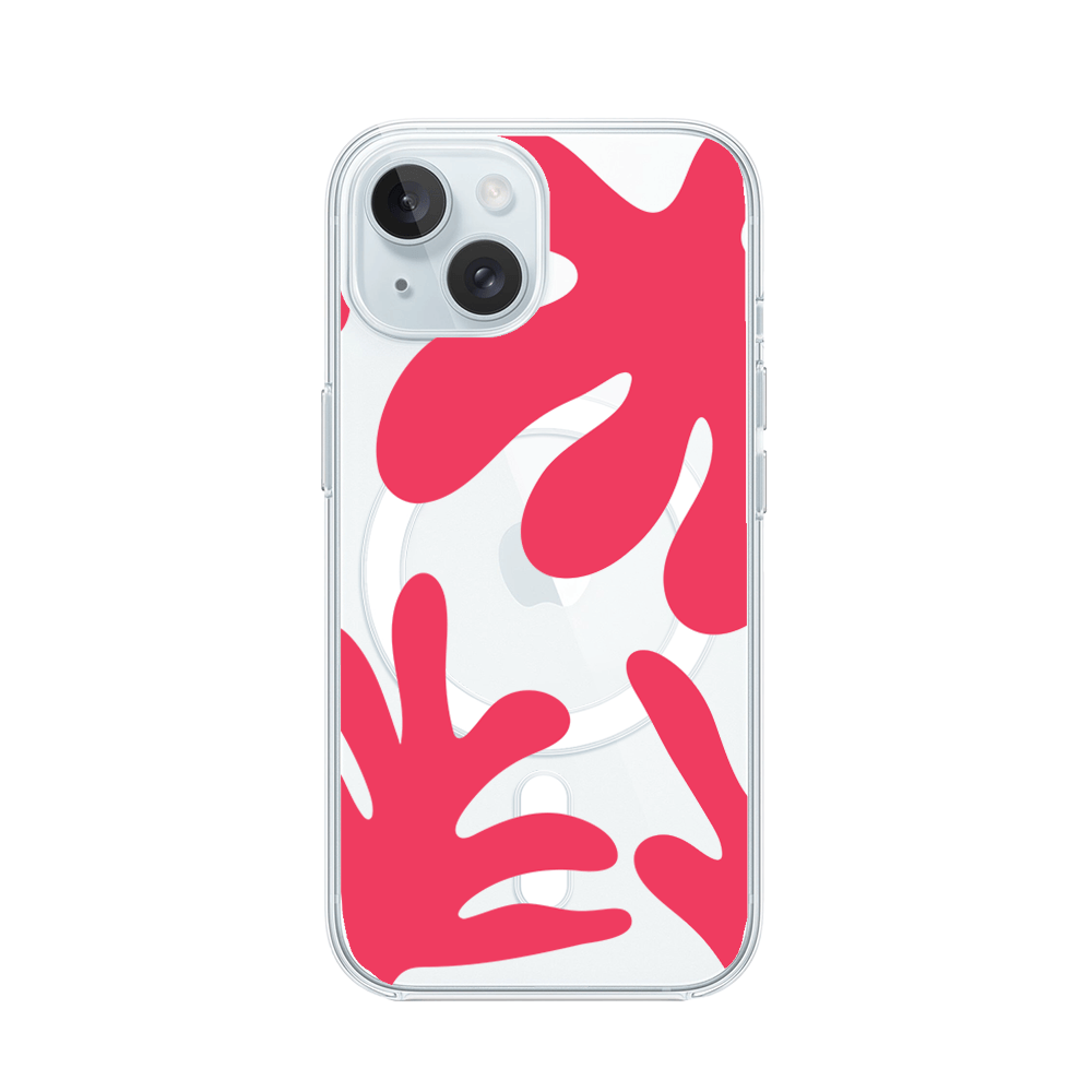 Etui do iPhone 15 z MagSafe przeźroczyste, silikonowe Flexi, rafa