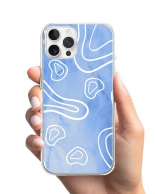 Etui do iPhone 12 Pro Max z MagSafe przeźroczyste, silikonowe Flexi, morski wzór