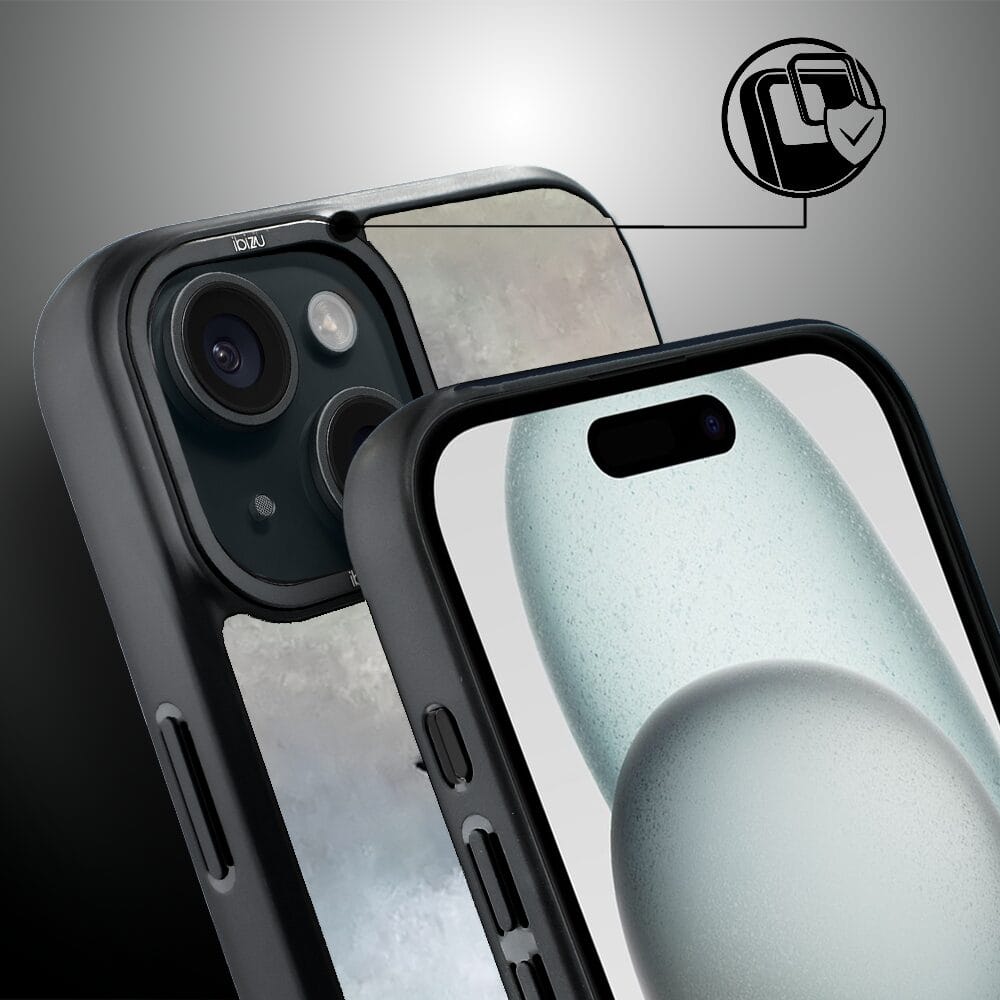 Etui do iPhone 15 IBIZU DropGuard Matt z MagSafe, Rene Magritte, syn człowieczy - obrazek 3