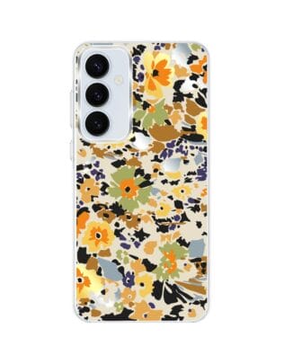 Etui do Samsung Galaxy A35 5G z MagSafe przeźroczyste, silikonowe Flexi, malowane kwiatki