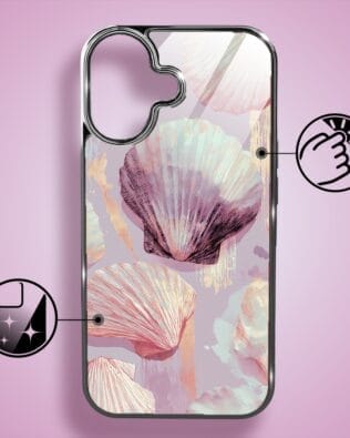 Etui do iPhone 16 IBIZU Elite Glass z MagSafe, Morze, Perłowa Muszla, czarne