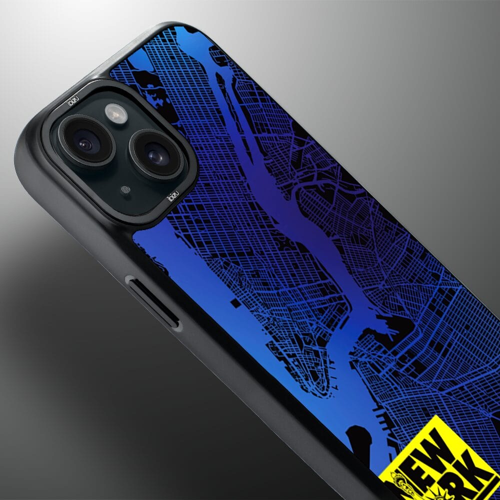 Etui do iPhone 15 IBIZU DropGuard Matt z MagSafe, Mapy Świata, New York - obrazek 4