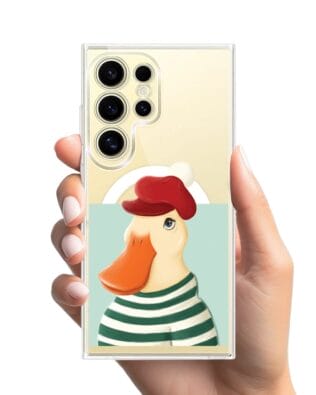 Etui do Samsung Galaxy S24 Ultra z MagSafe przeźroczyste, silikonowe Flexi, kaczuszka