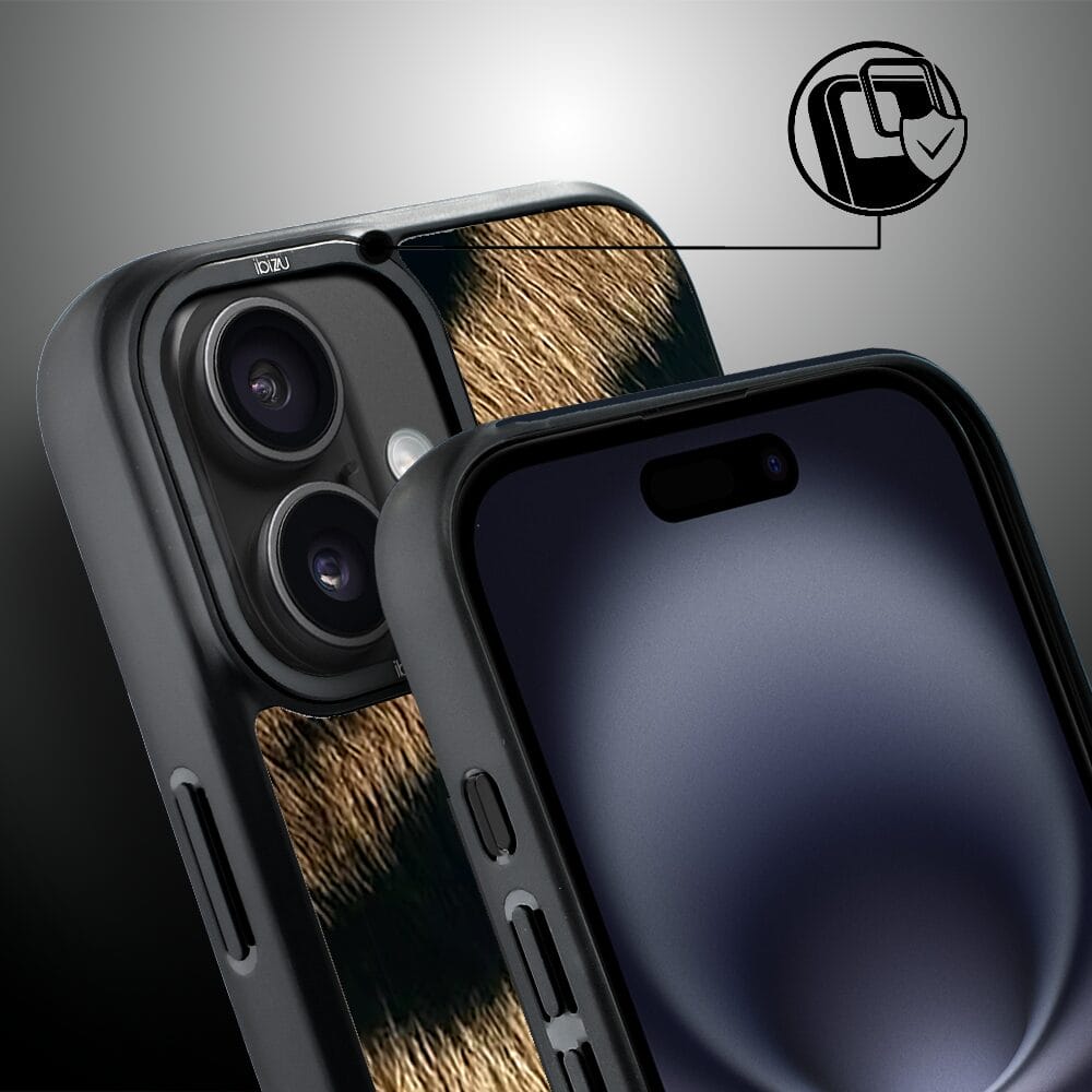 Etui do iPhone 16 Plus IBIZU DropGuard Matt z MagSafe, Zew Natury, Lampart - obrazek 3