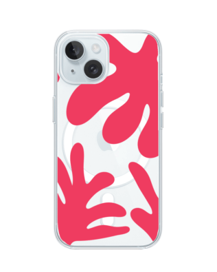 Etui do iPhone 15 Plus z MagSafe przeźroczyste, silikonowe Flexi, rafa