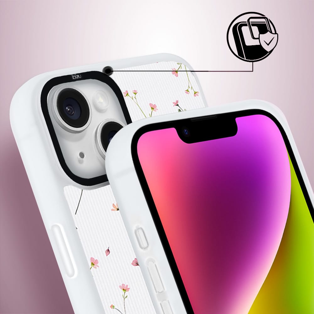 Etui do iPhone 14 IBIZU DropGuard Matt z MagSafe, Pastel Bloom, Polna fantazja - obrazek 3