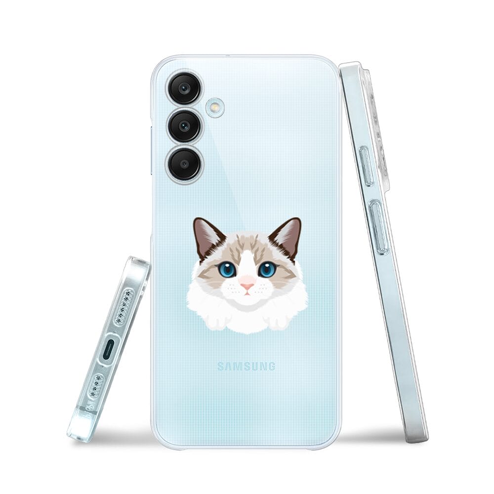 Etui do Samsung Galaxy M35 5G przeźroczyste, silikonowe Flexi, kot birmański - obrazek 3