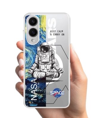 Etui do Samsung Galaxy S25 Edge z MagSafe przeźroczyste, silikonowe Flexi, Keep Calm in Cosmos