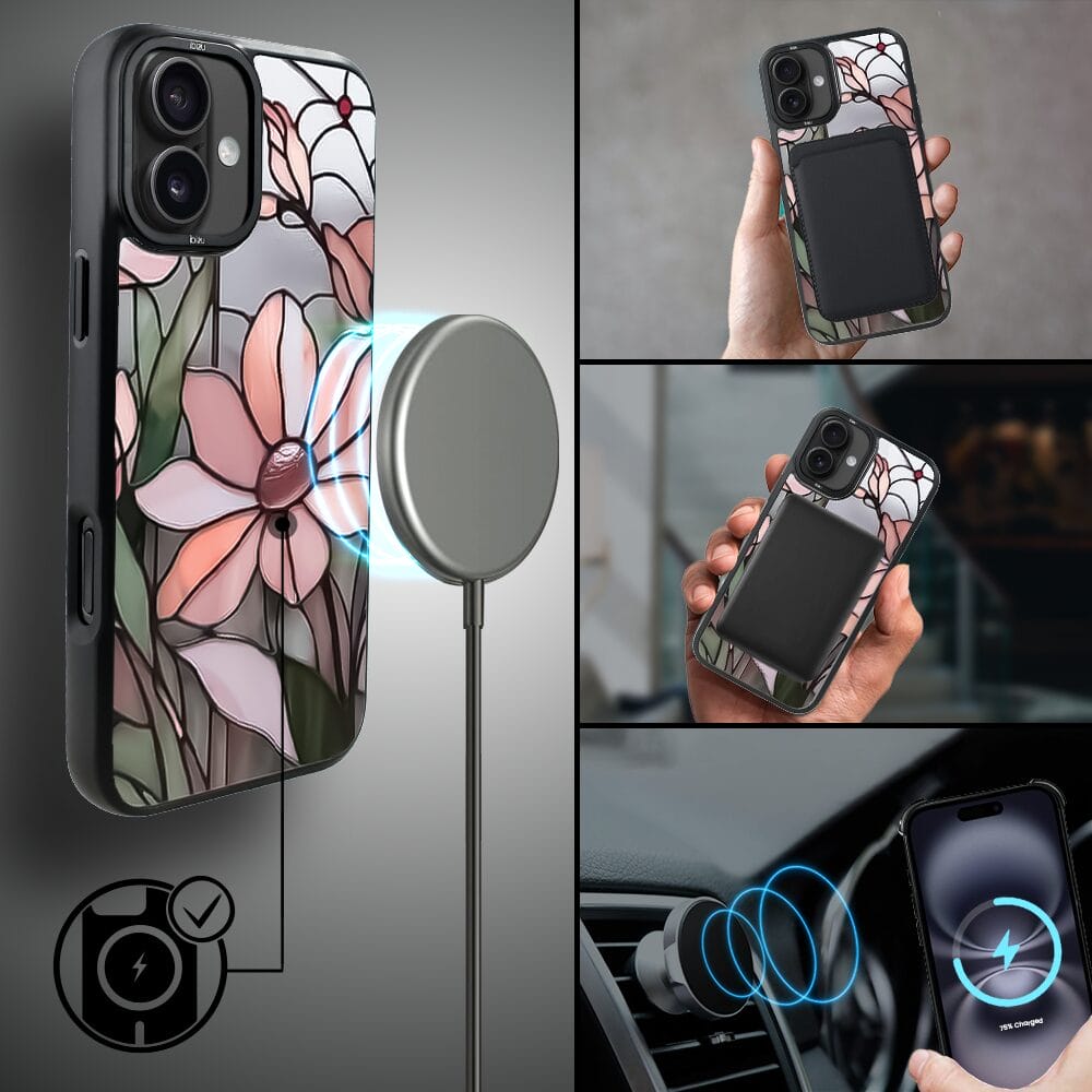 Etui do iPhone 16 Plus IBIZU DropGuard Matt z MagSafe, Barwy Szkła, Różowa magnolia - obrazek 8