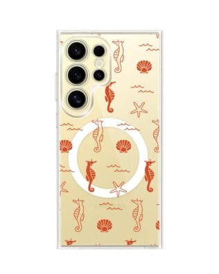 Etui do Samsung Galaxy S24 Ultra z MagSafe przeźroczyste, silikonowe Flexi, wakacyjne wzory