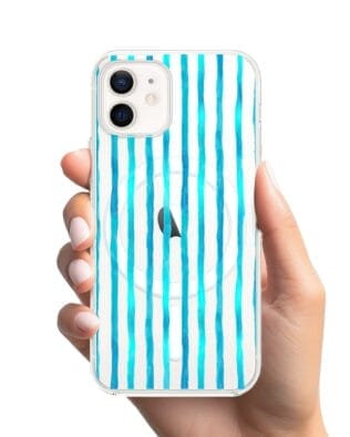 Etui do iPhone 12 z MagSafe przeźroczyste, silikonowe Flexi, szept fal