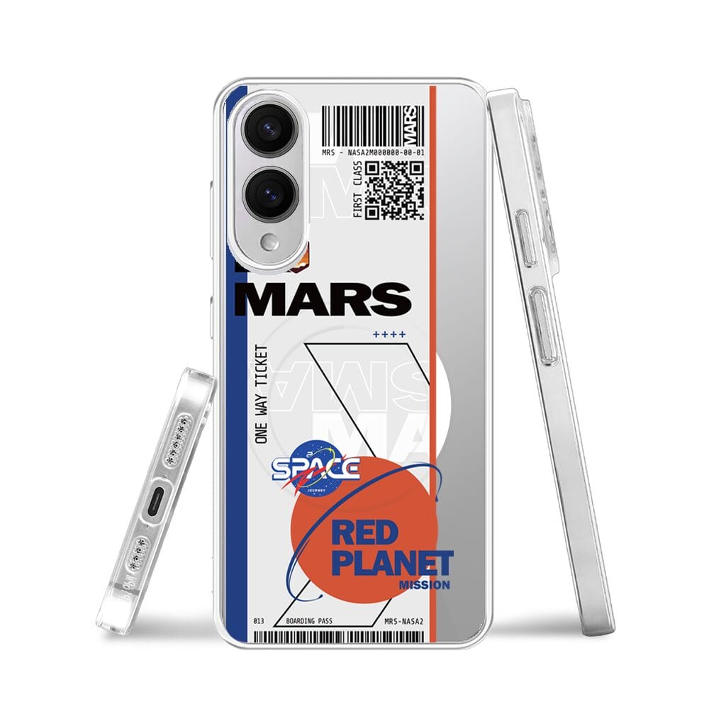 Etui do Samsung Galaxy S25 Edge z MagSafe przeźroczyste, silikonowe Flexi, bilet na Mars - obrazek 3