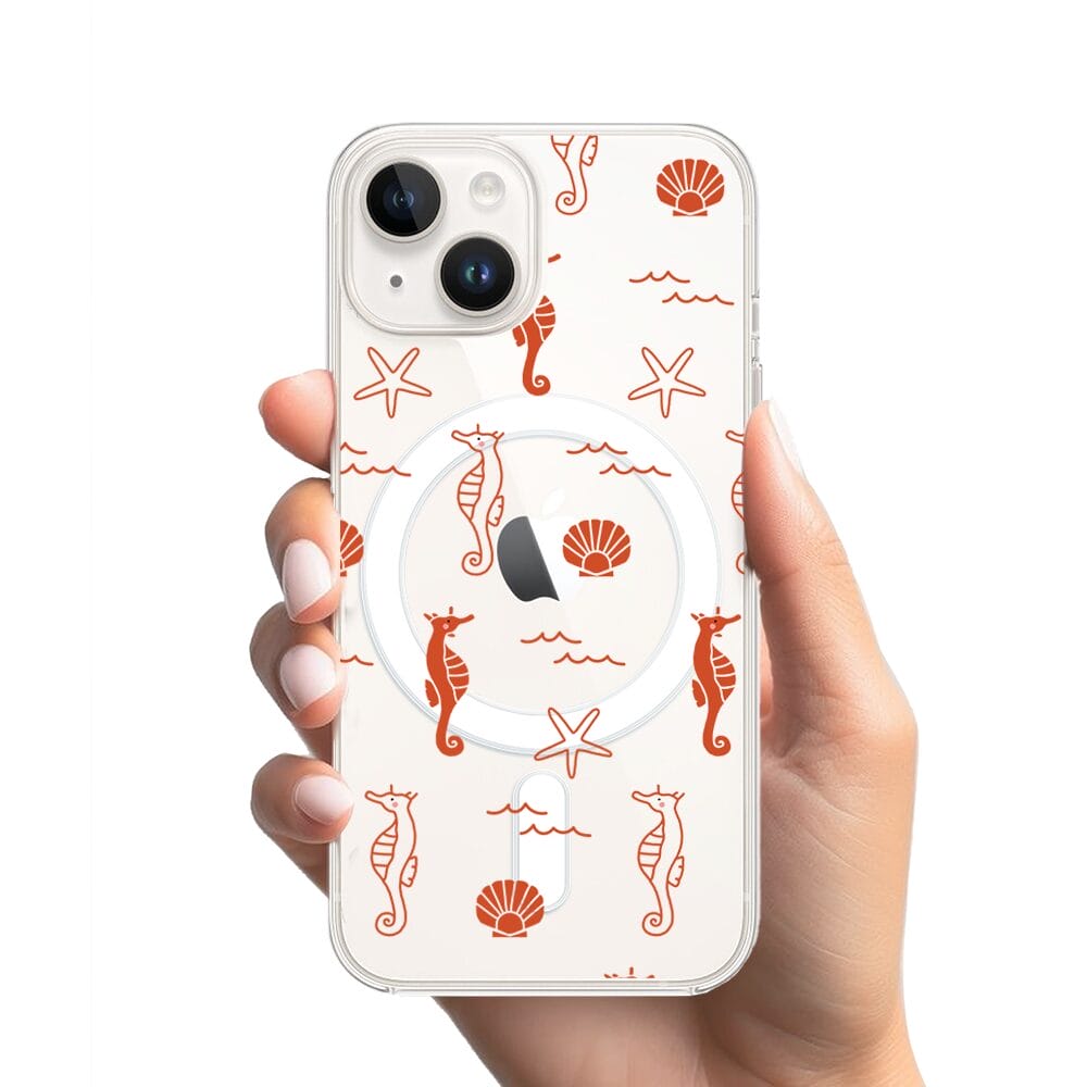 Etui do iPhone 14 z MagSafe przeźroczyste, silikonowe Flexi, wakacyjne wzory - obrazek 2